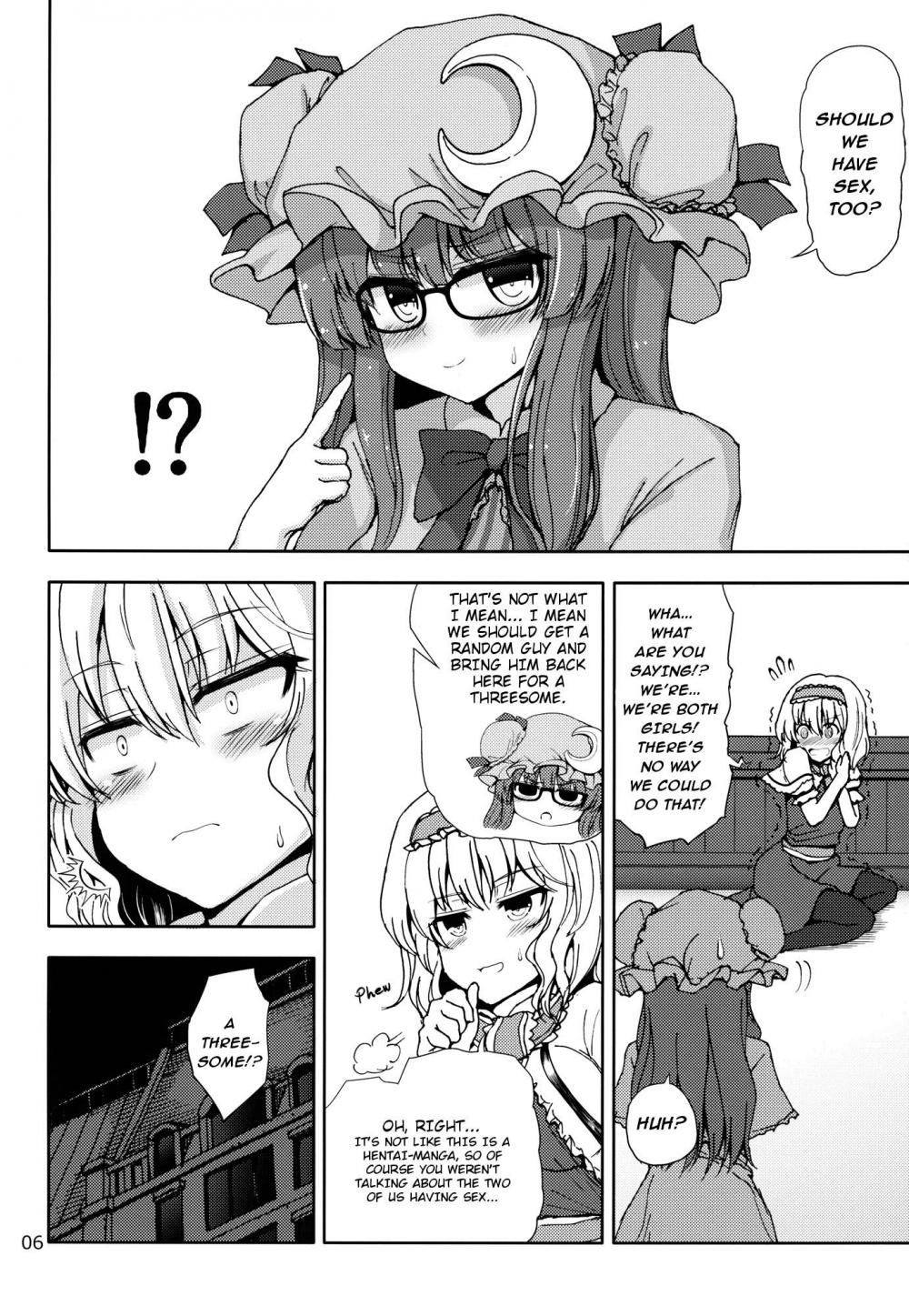 Hentai Manga Comic-Alice and Patchouli's Night Play Time!!-Read-5